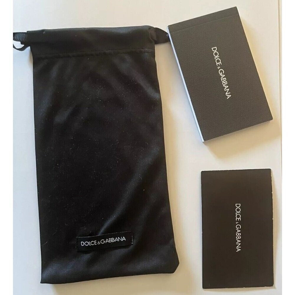 NEW Dolce & Gabbana Black Sunglasses Glasses Soft Case Pouch w/Card - 100% Auth - Picture 1 of 1